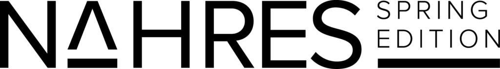 Black text on a white background reads “NAHRES SPRING EDITION.” The word “NAHRES” is large and bold, while “SPRING EDITION” appears smaller to the right.