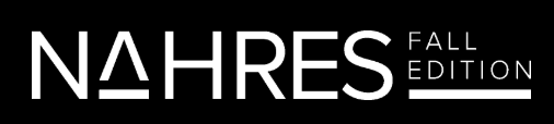 White text on a black background reads “NAHRES” in large letters, with “FALL EDITION” in smaller text stacked vertically to the right, separated by a thin horizontal line.